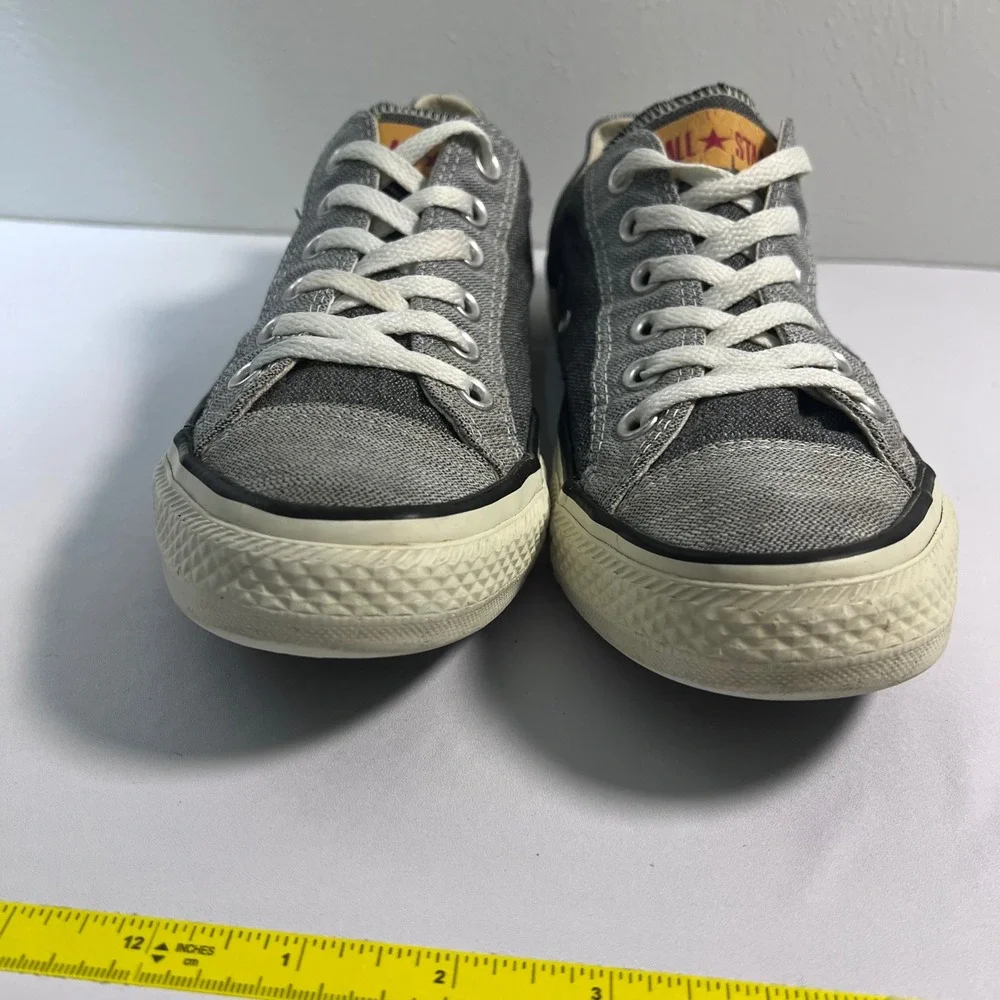 Converse All Star Low Top Gray Denim Sneakers Casual Shoes Unisex W 8 M‎ 6